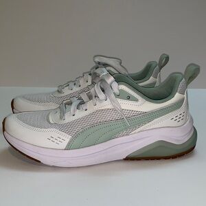 Puma Amplifier Retro Women's White and Mint Sneakers